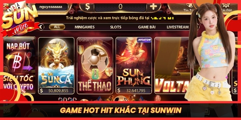 Game hot hit khác tại Sunwin